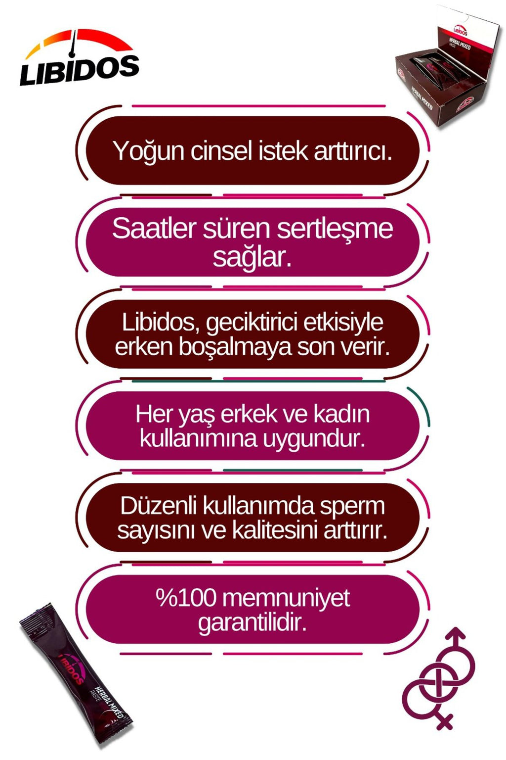 Libidos Bitkisel Karışımlı  Macun 12 Adet